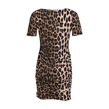Liberté - Alma SS Turn Dress - Big Lux Leo Fossil 
